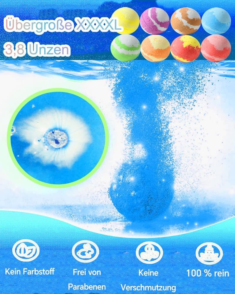 Planeten-Badebomben mit Spielzeug, 8er-Pack, für Frauen und Freundinnen