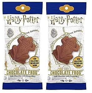 Harry Potter Schokofrosch 2er Pack (30g) mit Sammelkarte, Milchschokolade