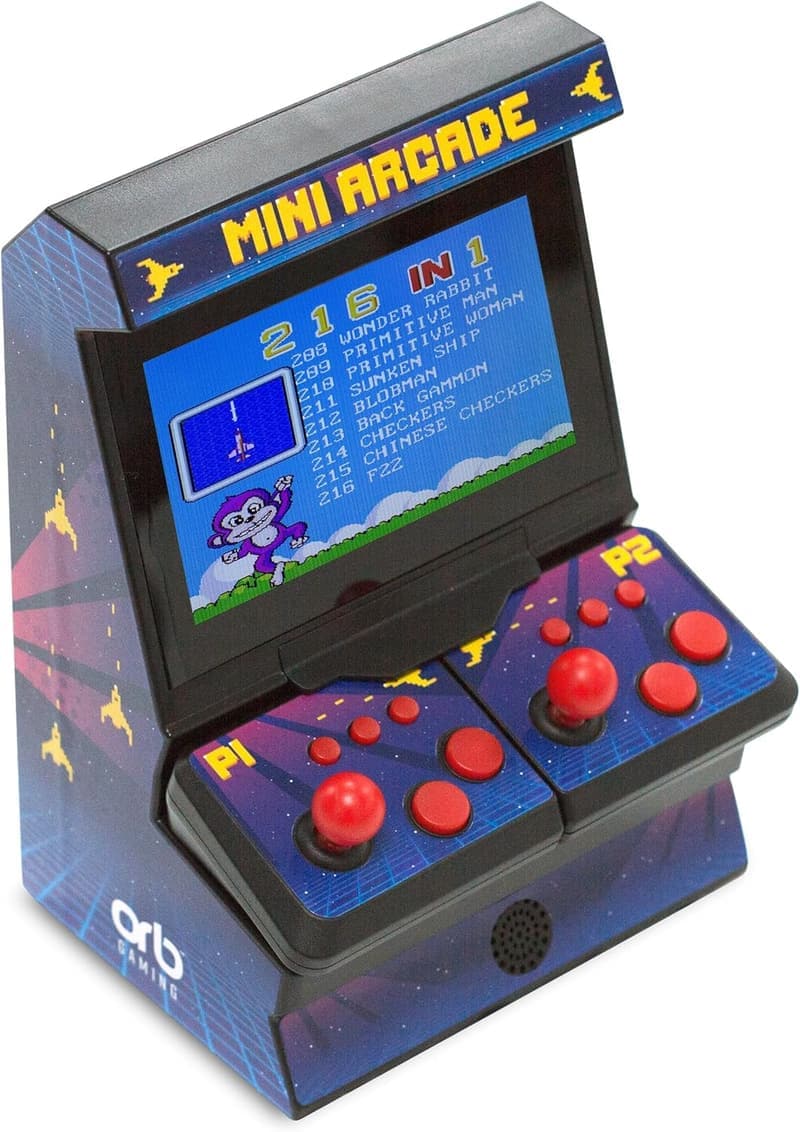 Mini-Arcade-Maschine für 2 Spieler mit 300 Retro-Spielen, 4,3 Zoll Bildschirm