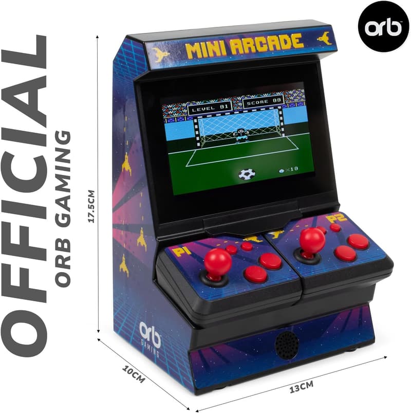 Mini-Arcade-Maschine für 2 Spieler mit 300 Retro-Spielen, 4,3 Zoll Bildschirm