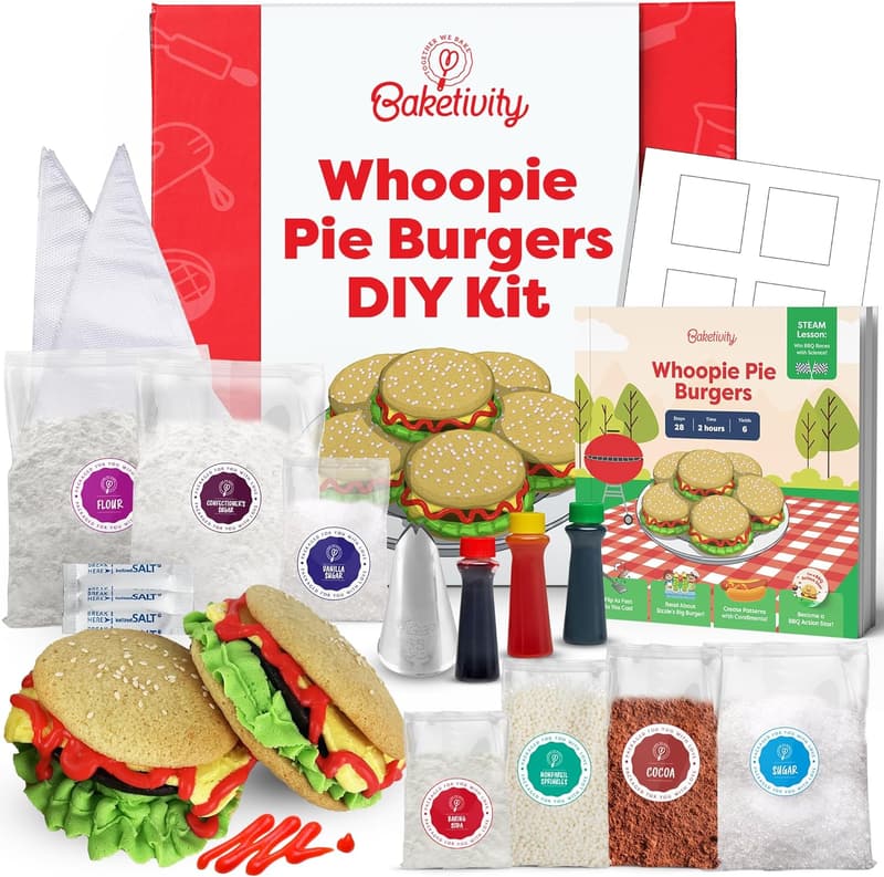 Baketivity Whoopie Pie Burger Backset für Kinder (5-12 Jahre)
