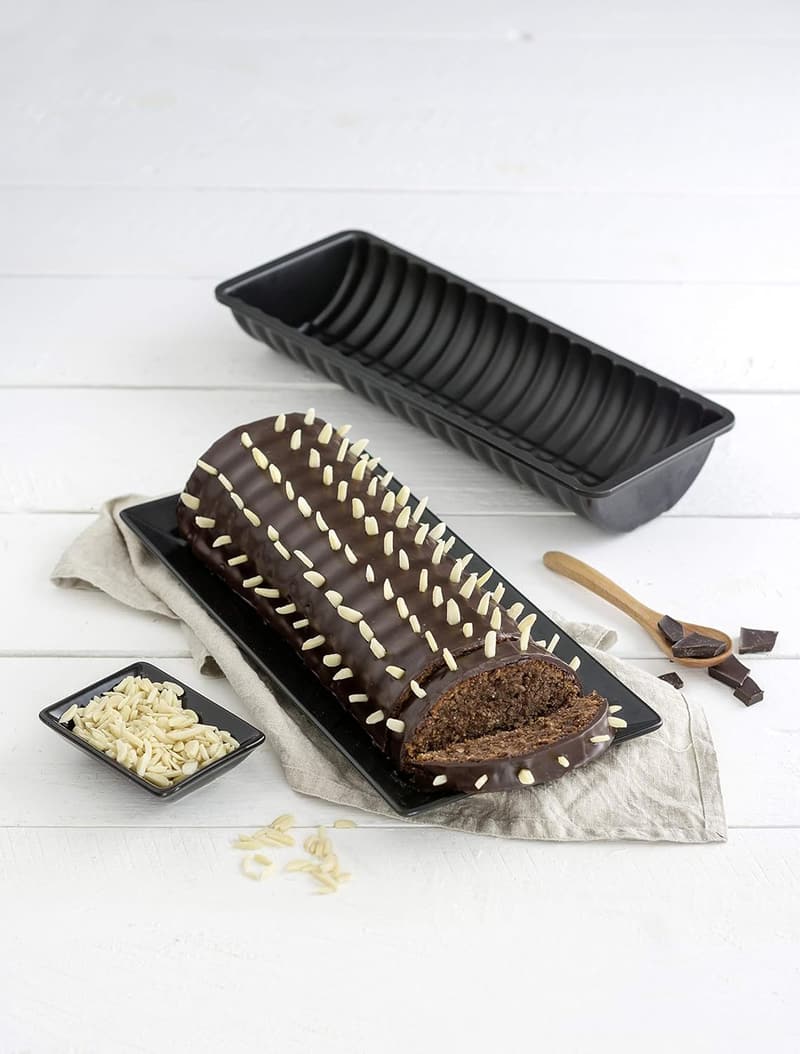 Antihaft-Rehrückenform 30 cm aus hochwertigem Schwarz für Stollen