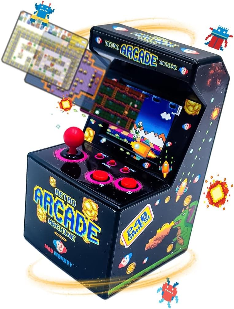 Mini Arcade Konsole mit 240 Spielen – 8 Bit Retro Gaming Erlebnis
