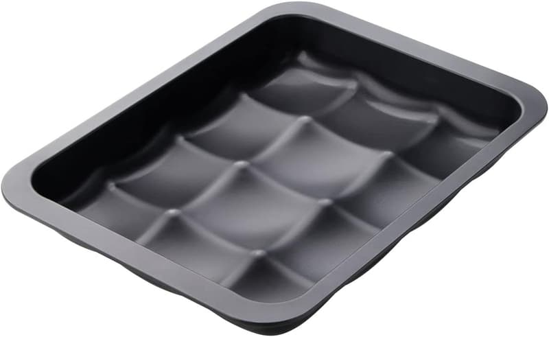 Vielseitige Dampfnudelform für 12 Buchteln, schwarz, antihaftbeschichtet