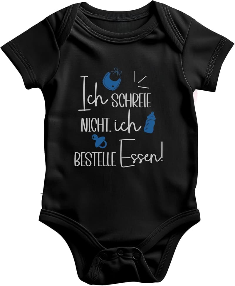 Bio-Baumwoll Babybody kurzarm in Weiß für Jungen – Geschenk zur Babyparty