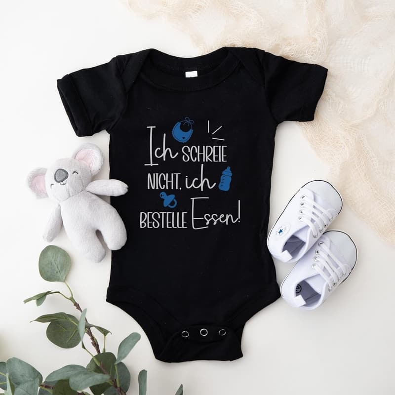 Bio-Baumwoll Babybody kurzarm in Weiß für Jungen – Geschenk zur Babyparty