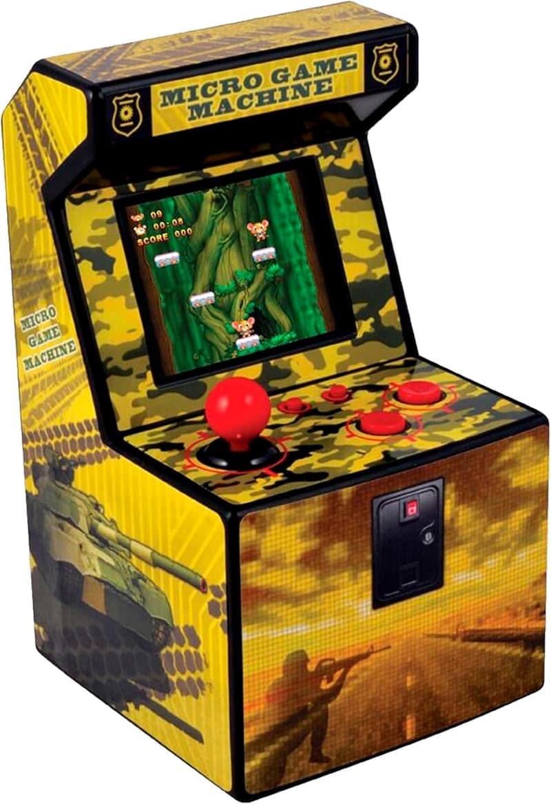 Tragbare Mini Arcade-Konsole mit 250 Spielen - Geek-Geschenk (Gelb)