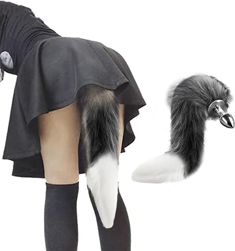 Fuchsschwanz Analplug aus Edelstahl für Frauen, Cosplay & Bondage