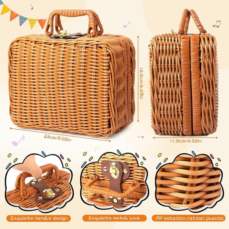 Neugeborenen Geschenkkorb 7-in-1 mit Babydecke, Plüschtier und Socken