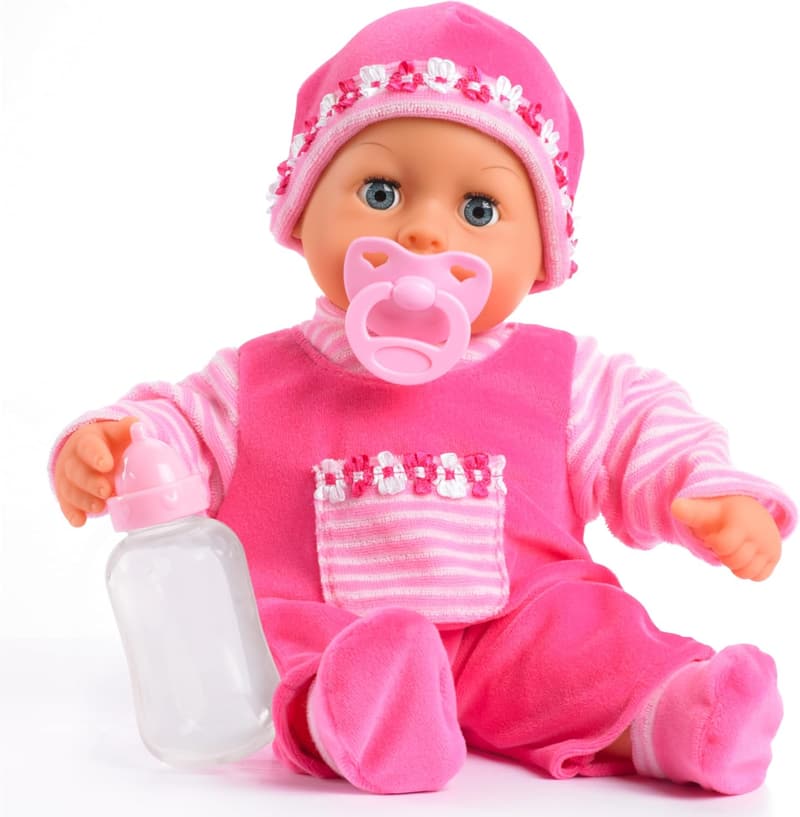 Bayer Design Babypuppe „First Words“ – 38 cm, pink, spricht 24 Laute