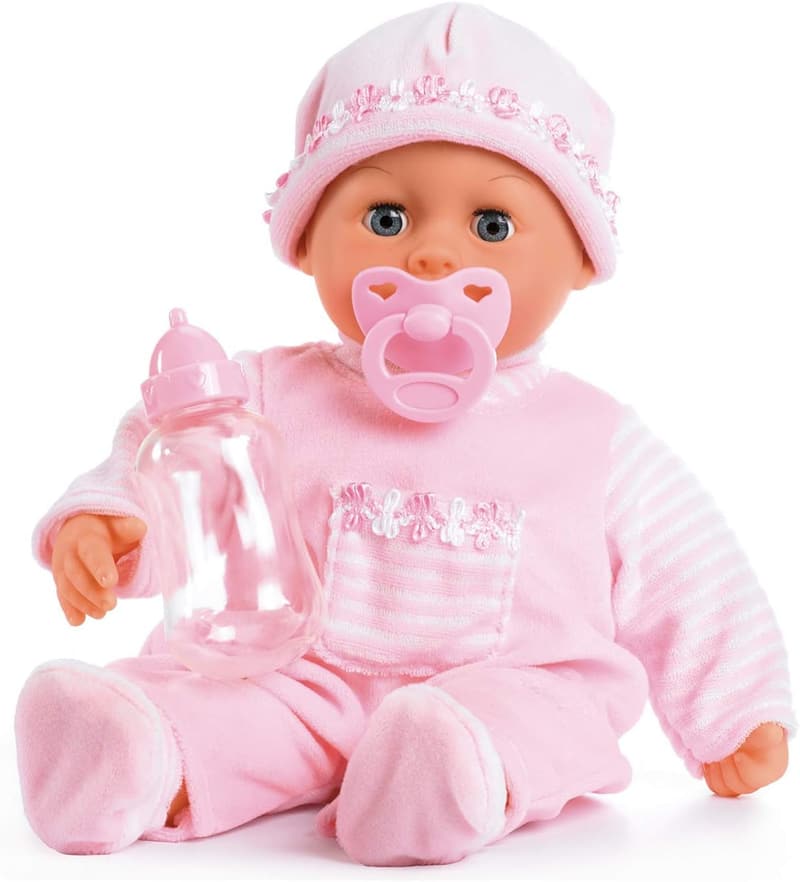 Interaktive Babypuppe mit Schlafaugen, 38 cm, rosa