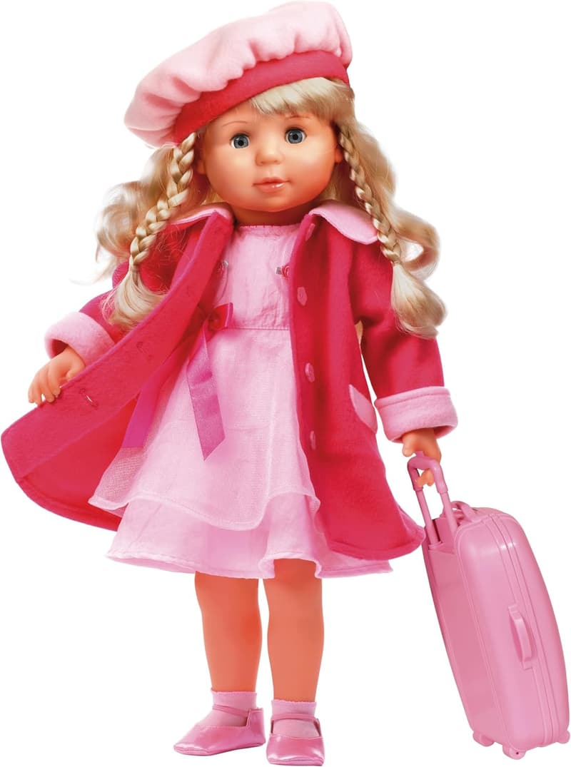 Interaktive Funktionspuppe Charlene mit 90 Sätzen und Schlafaugen, 46 cm, Pink