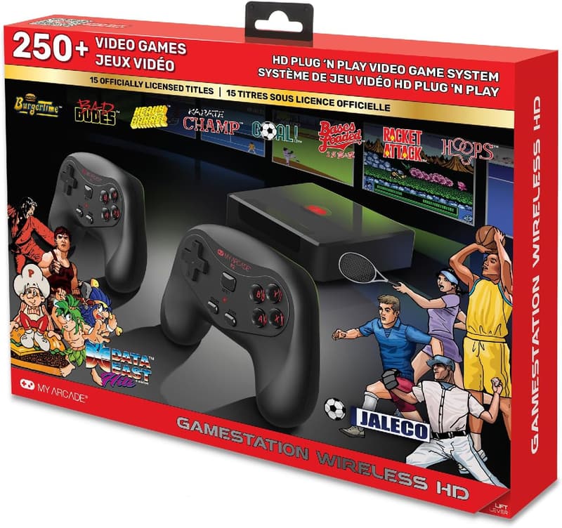 My Arcade GameStation Wireless HD – Videospielkonsole mit 250+ Spielen, Plug and Play