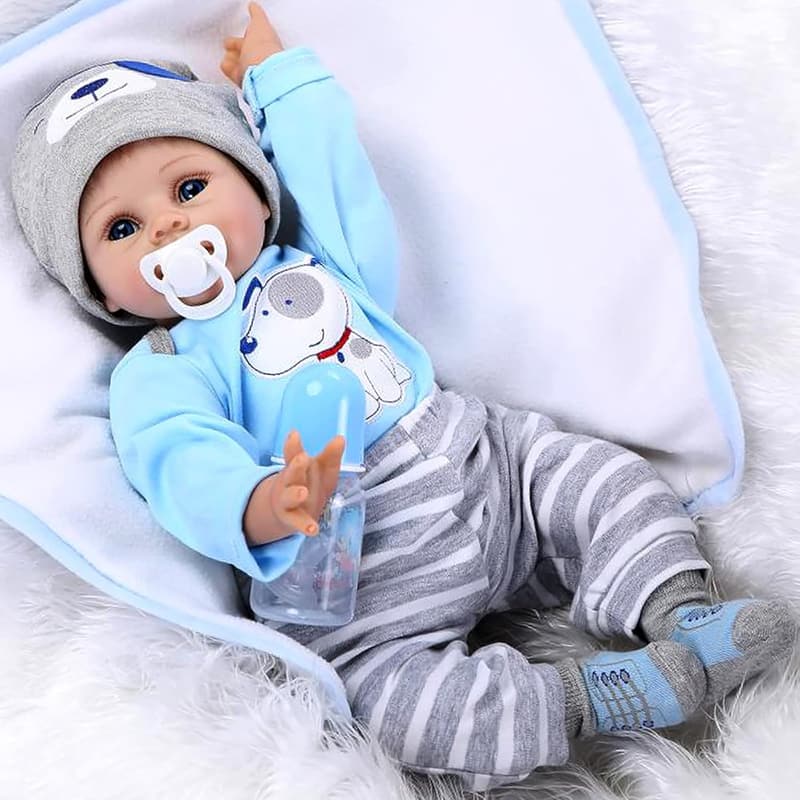 Handgemachte 22 Zoll Reborn Baby-Puppe aus Silikon - lebensecht