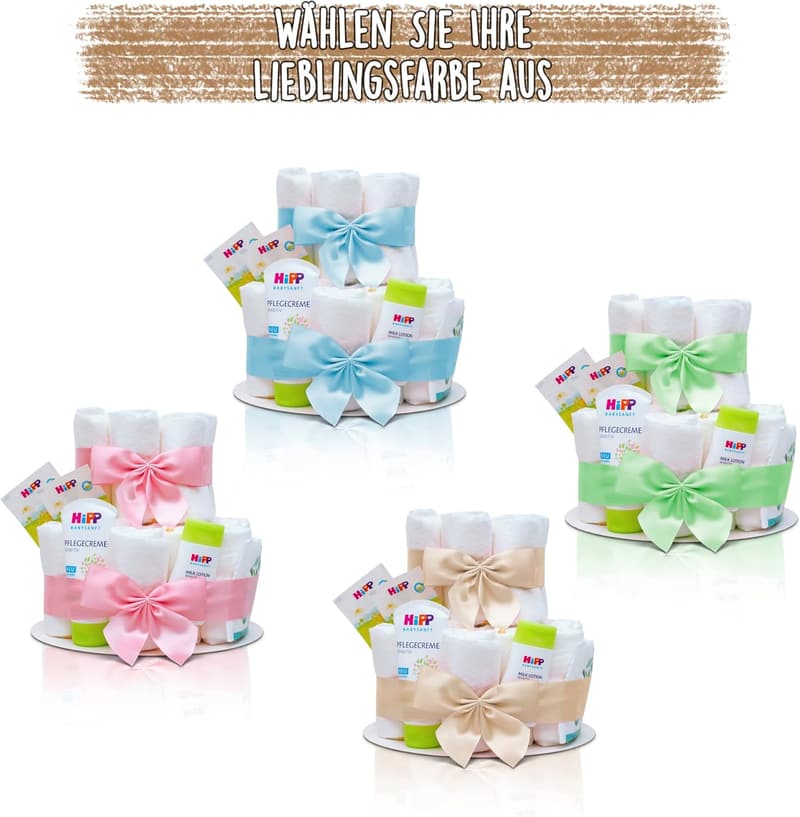 Windeltorte für Jungen mit Premiumprodukten – Geschenk zur Geburt