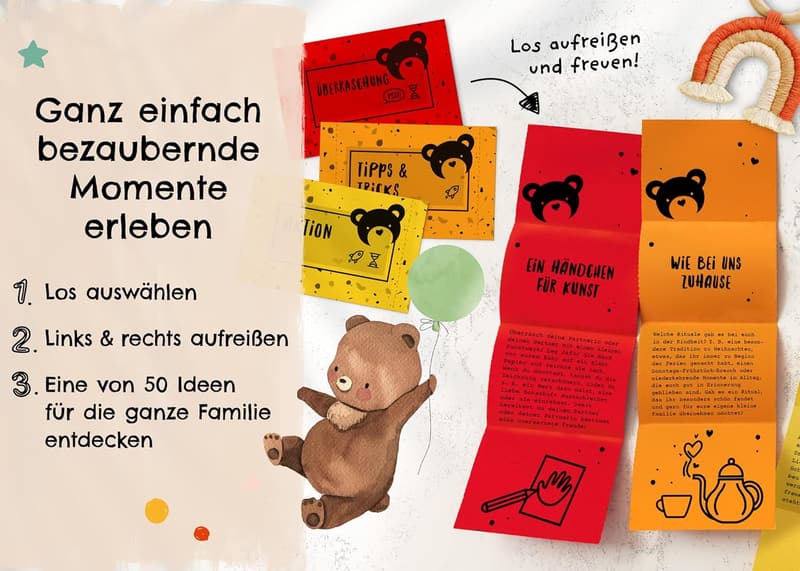 Losbox zur Geburt - 50 Ideen für das erste Jahr für Eltern und Baby