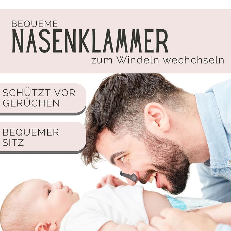 Nasenklammer für werdende Väter – lustiges Geschenk zur Babyparty