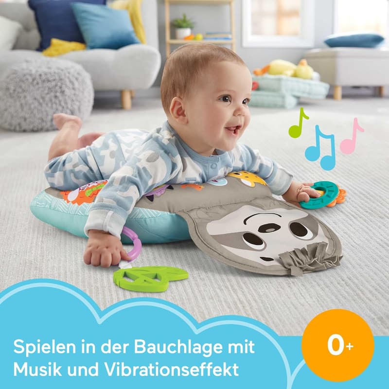 Spielkissen für Babys 0-6 Monate mit Vibration und Musik