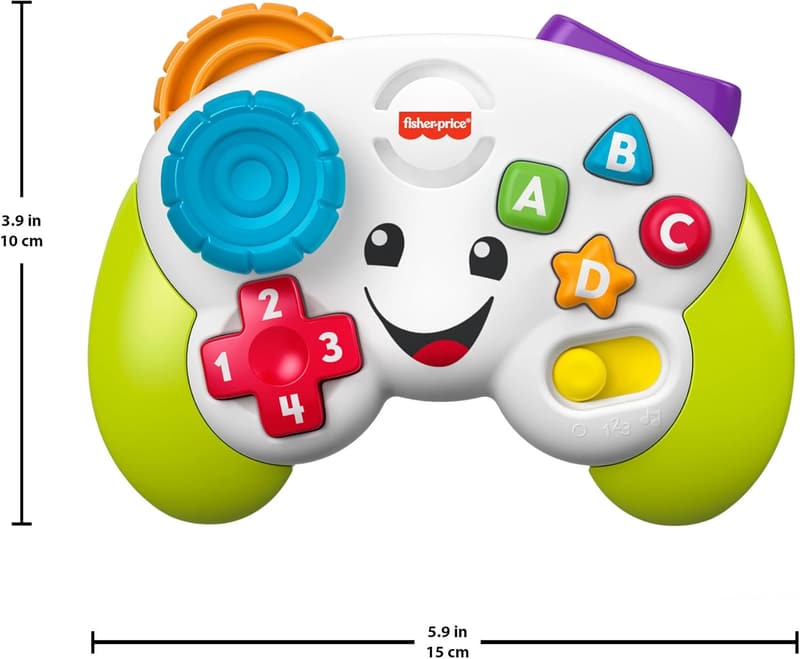 Fisher-Price Lernspiel-Controller für Babys ab 6 Monaten, grün mit Musik und Licht
