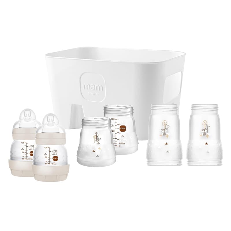 MAM Easy Start Anti-Kolik Babyflaschen Set mit 6 Flaschen und Korb
