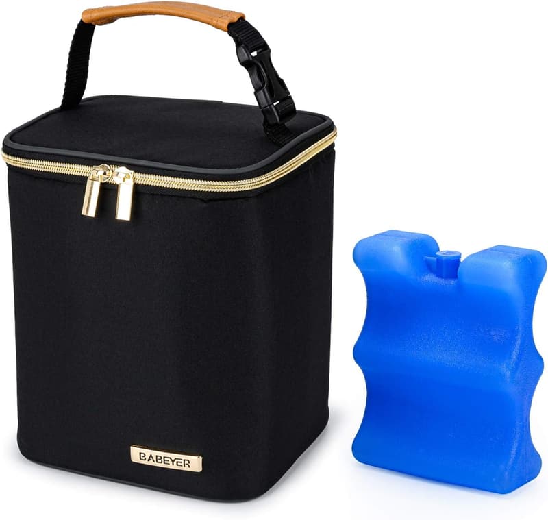 Isolierte Kühltasche für Muttermilch, geeignet für 4 Flaschen bis 270 ml