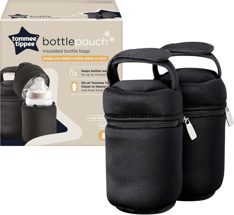 Isolierte Flaschentaschen für Babyflaschen – 2 Stück von Tommee Tippee