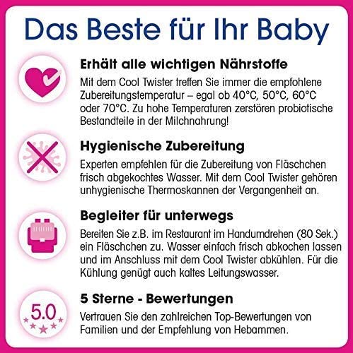 NIP Flaschenkühler Cool Twister mit 260ml Flasche und Sauger Gr. M