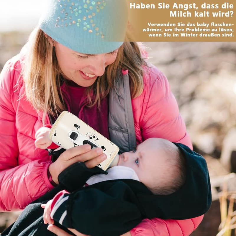 Portabler Babyflaschenwärmer mit LCD-Display und 21 Temperaturstufen