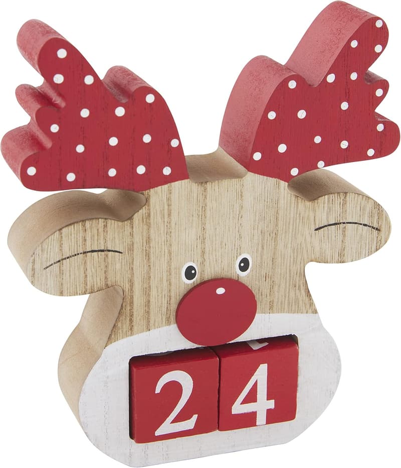 Rentier Weihnachts-Countdown-Blöcke von Mud Pie