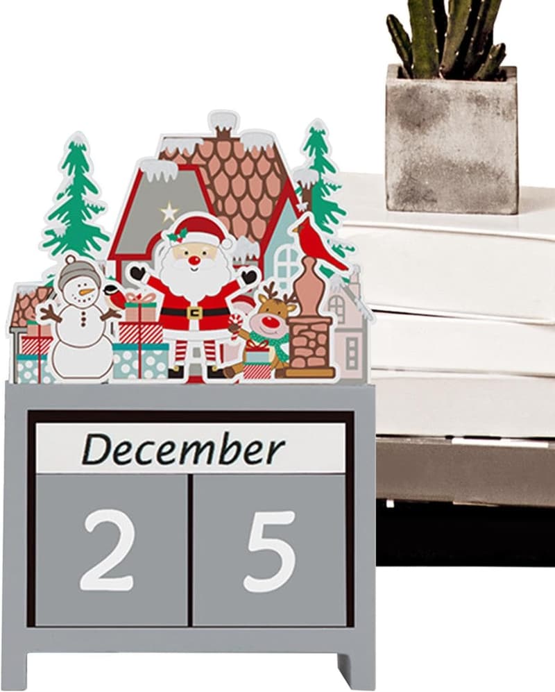 Rustikaler Weihnachts-Countdown-Kalender zur Heimdekoration