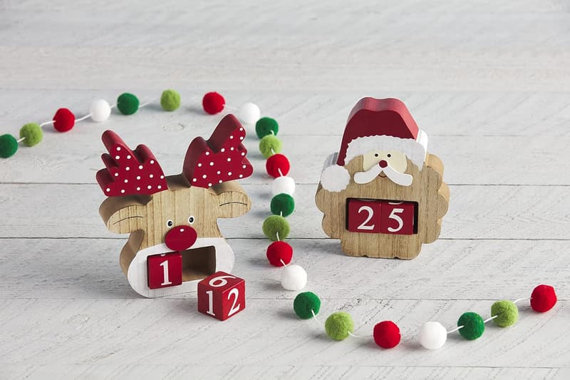 Rentier Weihnachts-Countdown-Blöcke von Mud Pie