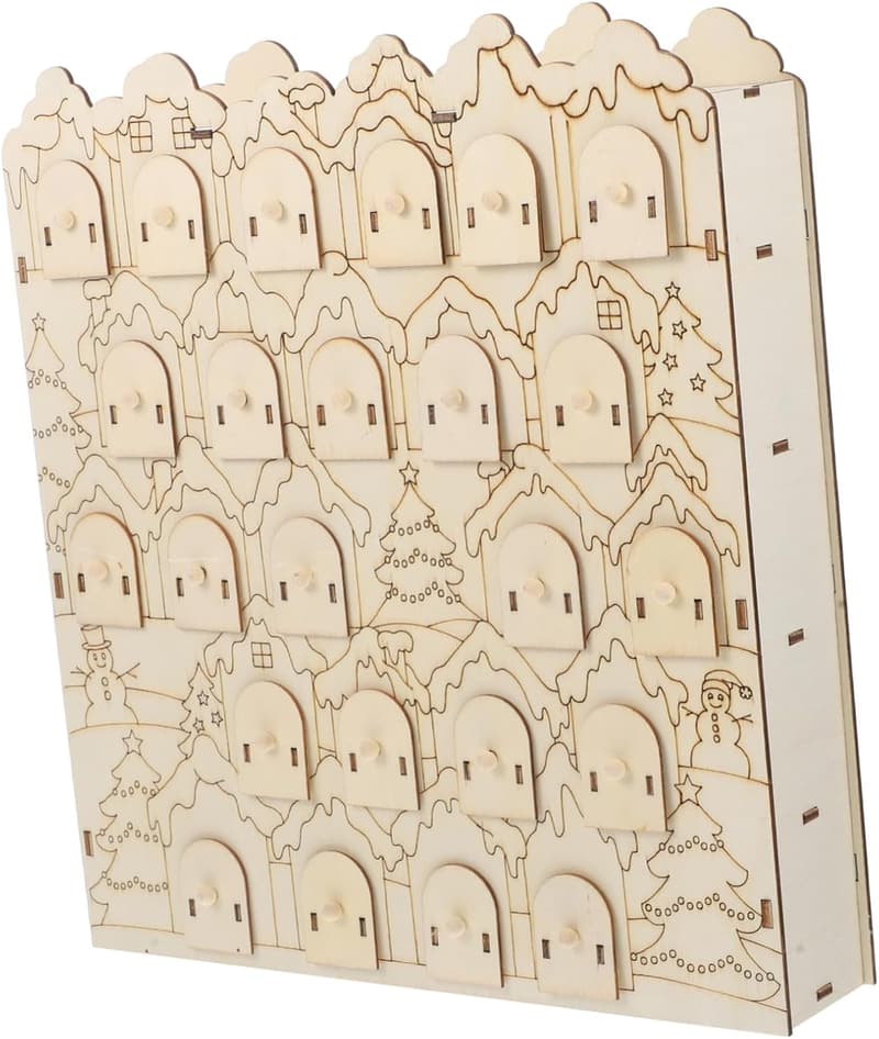 Adventskalender aus Holz für 24-tägigen Countdown