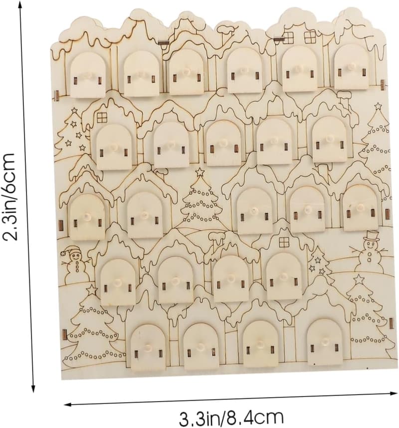 Adventskalender aus Holz für 24-tägigen Countdown