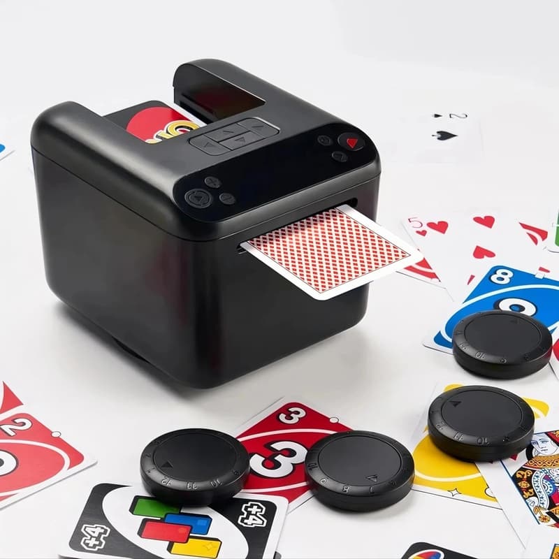 Automatische Kartensendemaschine für Poker und UNO, 3 Spiele, 4 Modi