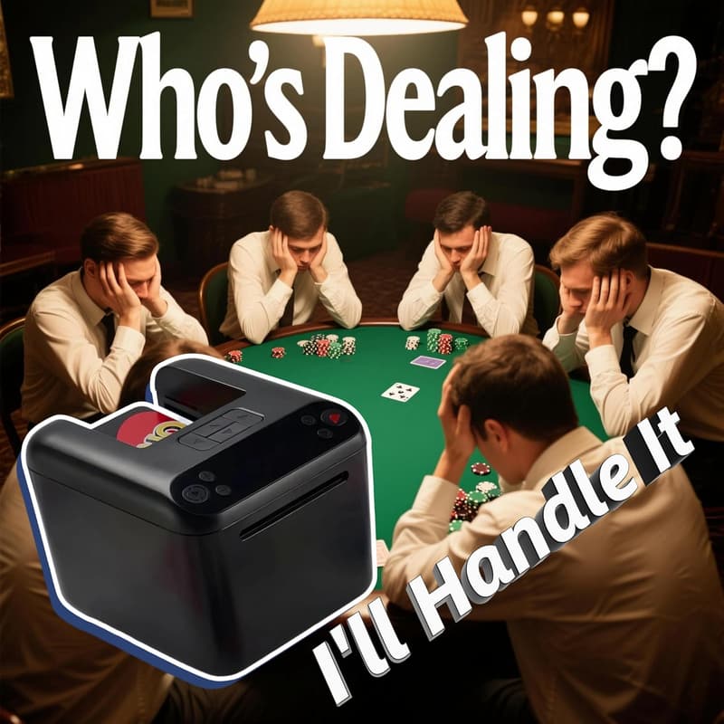 Automatische Kartensendemaschine für Poker und UNO, 3 Spiele, 4 Modi