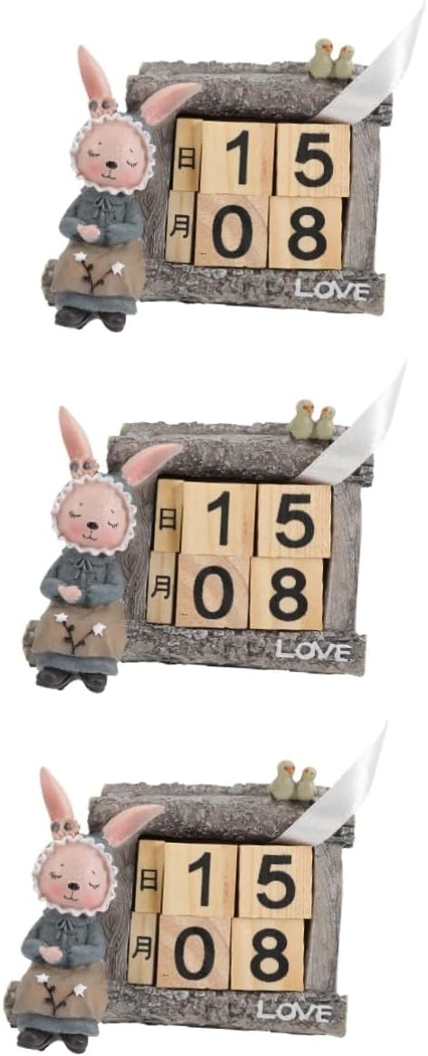 Kalender-Countdown-Holzblöcke für Weihnachten - Tisch- und Bürodekoration