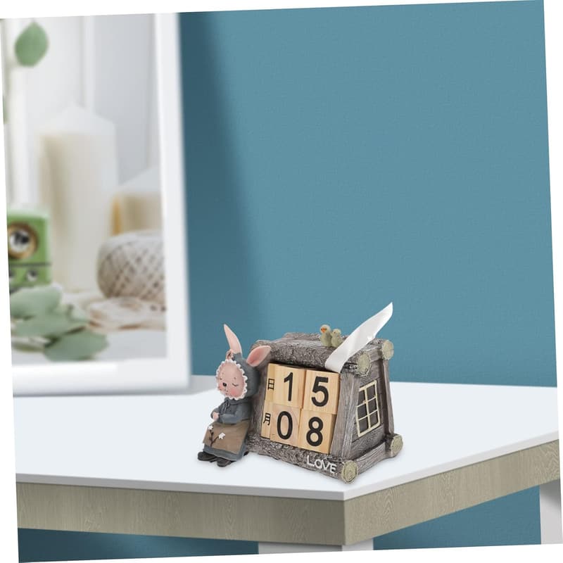 Kalender-Countdown-Holzblöcke für Weihnachten - Tisch- und Bürodekoration