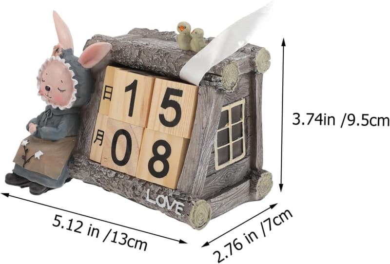 Kalender-Countdown-Holzblöcke für Weihnachten - Tisch- und Bürodekoration