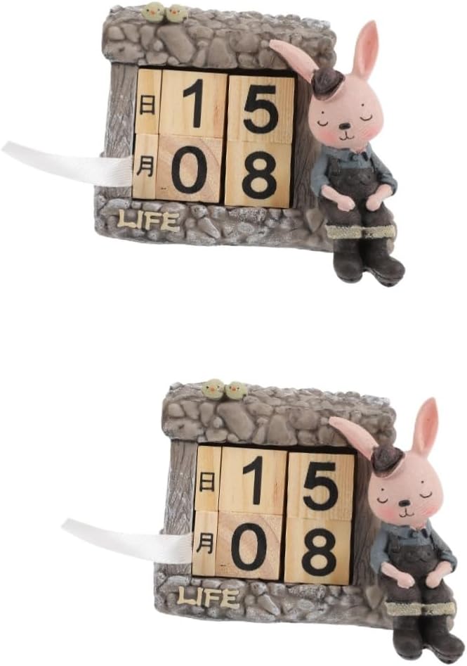 Rustikale Holzblock-Kalender für Tischdekoration und Strumpffüller