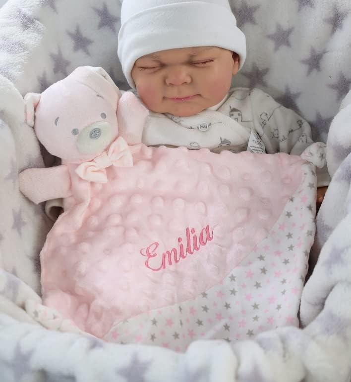 Personalisierbares Schmusetuch mit Namen und Geburtsdatum für Babys
