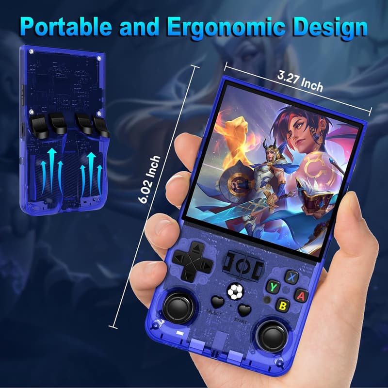 Tragbare Videospielkonsole mit 64 GB und 18.000+ Spielen
