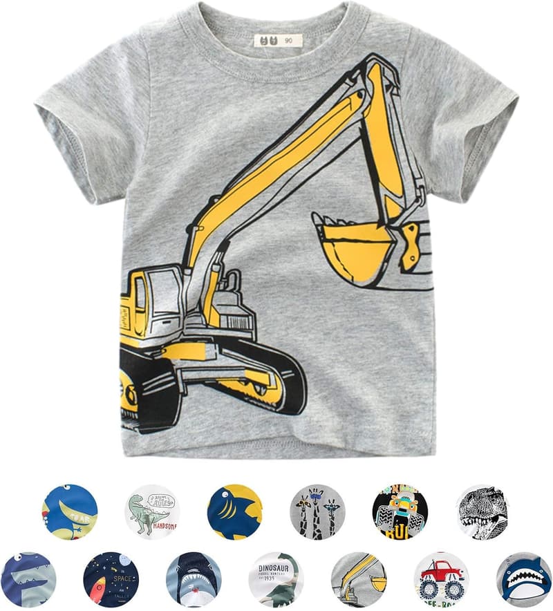 Süßes Baumwoll-Baby-T-Shirt mit Tiermotiv für 1-7 Jahre
