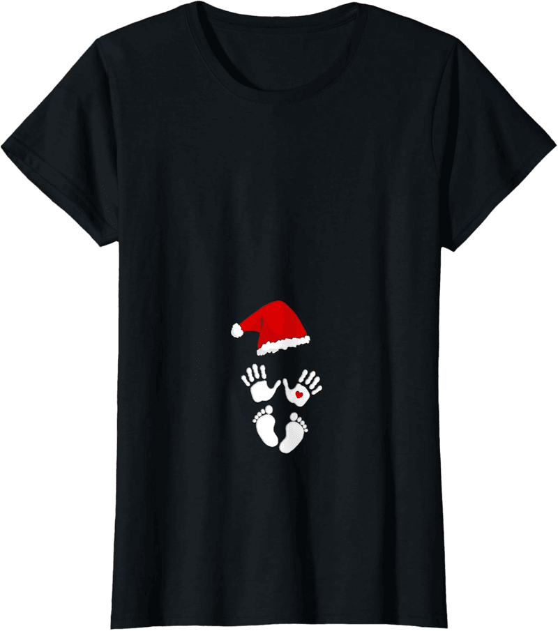 Humorvolles Schwangerschafts-T-Shirt für das erste Weihnachten
