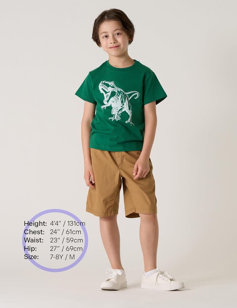 LAPASA Unisex Sport T-Shirts aus 100% Baumwolle für Kinder 3-13 Jahre, 4er Pack