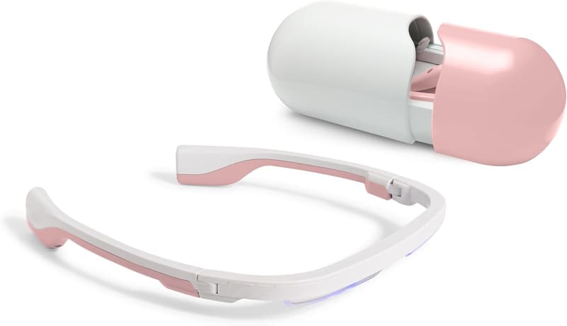 Rosenquarz Lichttherapiebrille für bessere Schlafqualität und Stimmung