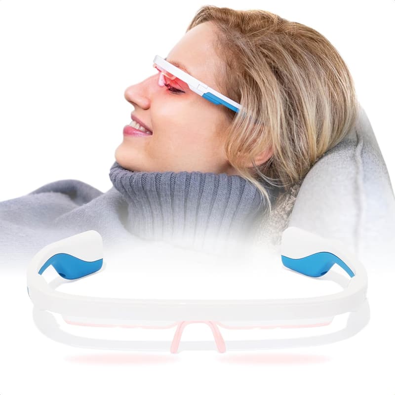 Lichttherapiebrille zur Optimierung von Schlaf und Stimmung - 670nm rotes Licht