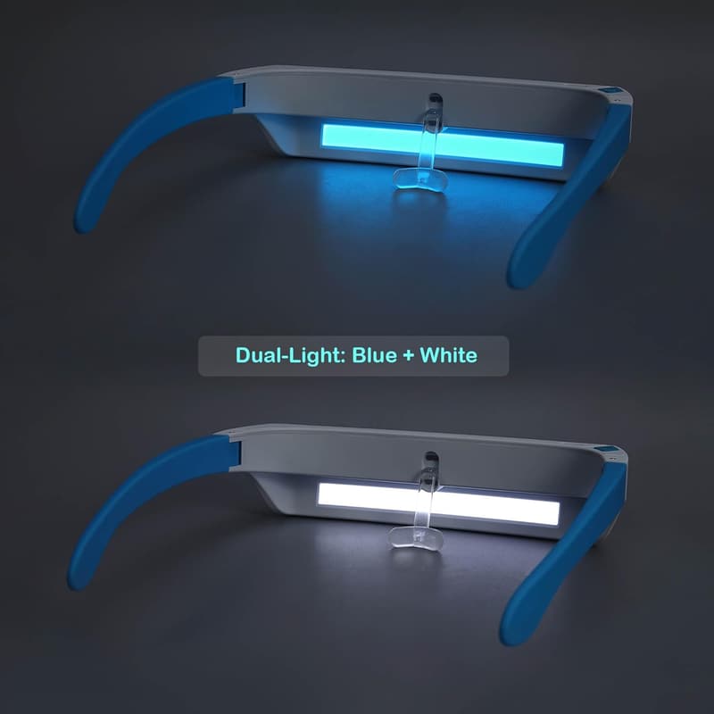 Lichttherapie-Brille mit Tageslicht-LED für gute Stimmung