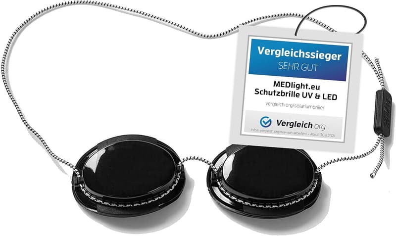 Premium LED & UV Schutzbrille für Sonnenbank und Strand