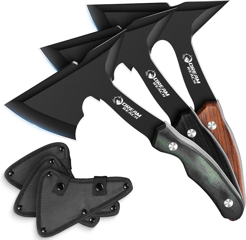 3-teiliges Wikinger Axt Beil Set für Männer - Outdoor Camping Geschenk