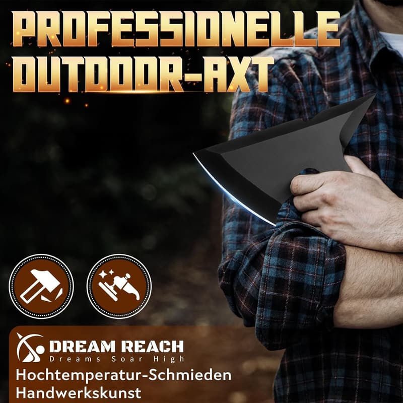 3-teiliges Wikinger Axt Beil Set für Männer - Outdoor Camping Geschenk